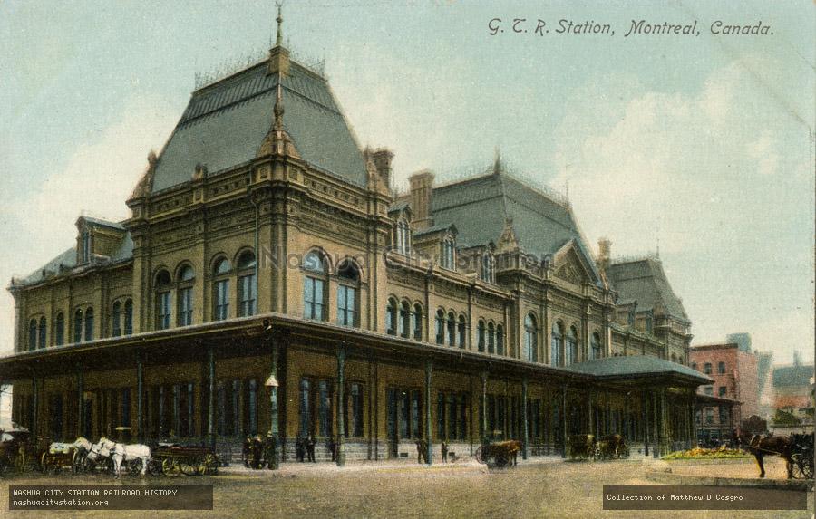 Postcard: Grand Trunk Railway Station, Montreal, Canada